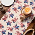 thumbnail image 3 of American Flag Table Runner 72 Inches, 250 Anniversary Freedom Veteran Day Ribbon Bed Runner Dresser Scarves Tabletop for Indoor Outdoor Parties/Ceremony/Banquet, 14" x 72", 3 of 9