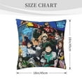 thumbnail image 4 of My Hero Academia Throw Pillow Covers, Anime Pillow Cases, Cushion Covers 18 X 18 Inch Square Pillow Protectors For Sofa Couch Bedroom Car Chair Home Decor, 4 of 9