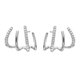 thumbnail image 4 of (2 pares) Manchette de Boucle d'oreille de Griffe pour Les Femmes, Boucles d'oreilles d'aiguille de Zircon, Boucle d'oreille de Manchette de Griffe-----, 4 of 5