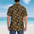 thumbnail image 4 of Fotbe Flying Furry Honey Bees Camisa Hawaiana para Hombre Unisex – Camisa Casual de Verano con Botones de Manga Corta de Algodón y Lino,Small, 4 of 7