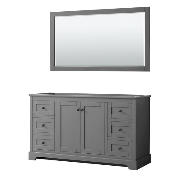 Wyndham Collection Wcv232360scxsxxm58 Avery 60" Single Free Standing Vanity Cabinet - Dark
