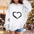 thumbnail image 2 of XEGLSBU Hoodies for Girls 10-12 Baggy Preppy Girl's Boy's Hoodie Long Sleeve Soft Sweatshirt Graphic Hoody Kids Cute Pullovers Top Clothes For Girls White Size 12-13 Years, 2 of 4