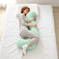 thumbnail image 5 of 1pc Human Shaped Body Pillow, L-Shaped Ergonomic Full Body Pillow, Cooling Side Sleeper Cushion, Memory Foam Support with Washable Cover 35x14x6in, 5 of 7