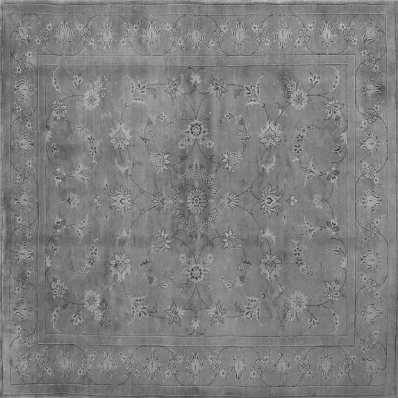 Ahgly Company Indoor Square Abstract Gray Contemporary Area Rugs, 3' Square