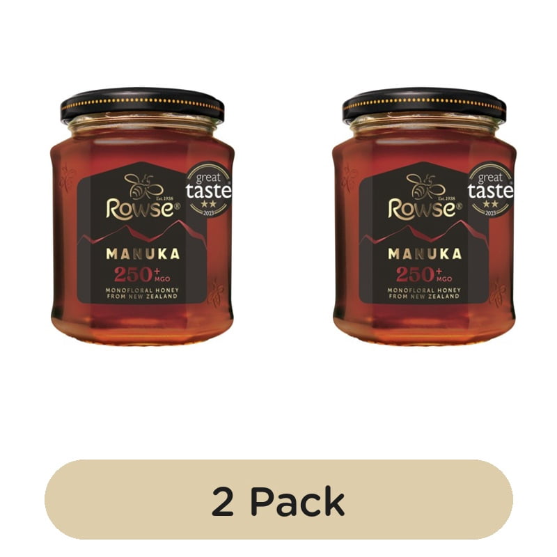 Rowse Manuka 250+ MGO 225g, British Import (Pack of 2)