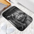 thumbnail image 6 of 1pc Lion Reading Newspaper Absorbent Non-Slip Bathroom Thickened Flannel Rug Decor,Soft,Quick Drying,Suitable For Indoor/outdoor Use,Bathrooms,Bedrooms,Kitchens,Terrace,Laundry Rooms,16"x24", 6 of 9