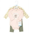 thumbnail image 2 of Hudson Baby Infant Girl Cotton Bodysuit and Pant Set, Sage Floral Wreath Long Sleeve, 12-18 Months, 2 of 5