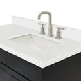 thumbnail image 4 of Ariel Hamlet 43 In. Right Offset Rectangle Sink Vanity With White Quartz Countertop In Black, 4 of 11