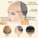thumbnail image 5 of Peluca KERUISI, rubio miel, 66 cm, cabello humano, densidad del 200%, para mujer, 5 of 7