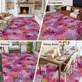 thumbnail image 5 of Large Area Rugs for Living Room Bedroom, Cherry Blossom 8'x10' Rug Washable Carpet Runner Indoor Outdoor, Pink Purple Flowers Modern Oil Painting Art Non Slip Floor Mats Rug for Kitchen, Patio, 5 of 8