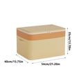 thumbnail image 3 of Home Clothing Storage Bag Quilt Organizer Large Capacity Moisture-Proof Thickened Non-Woven Fabric Pull-Out Handle Underbed Storage Solution 63x43x35cm, 3 of 6