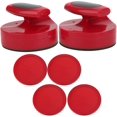 thumbnail image 1 of Keenso Table Hockey Pushers Set 94mm Air Hockey Pucks and Pushers Large Size Air Table Hockey Game Pushers with 4 Pucks Hockey Percussion Device Accessory, 1 of 5