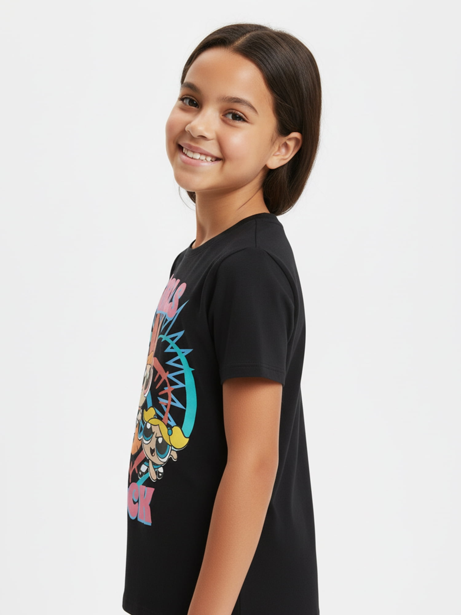 The Powerpuff Girls Girls Short Sleeve Graphic T-Shirt, Sizes 4-16