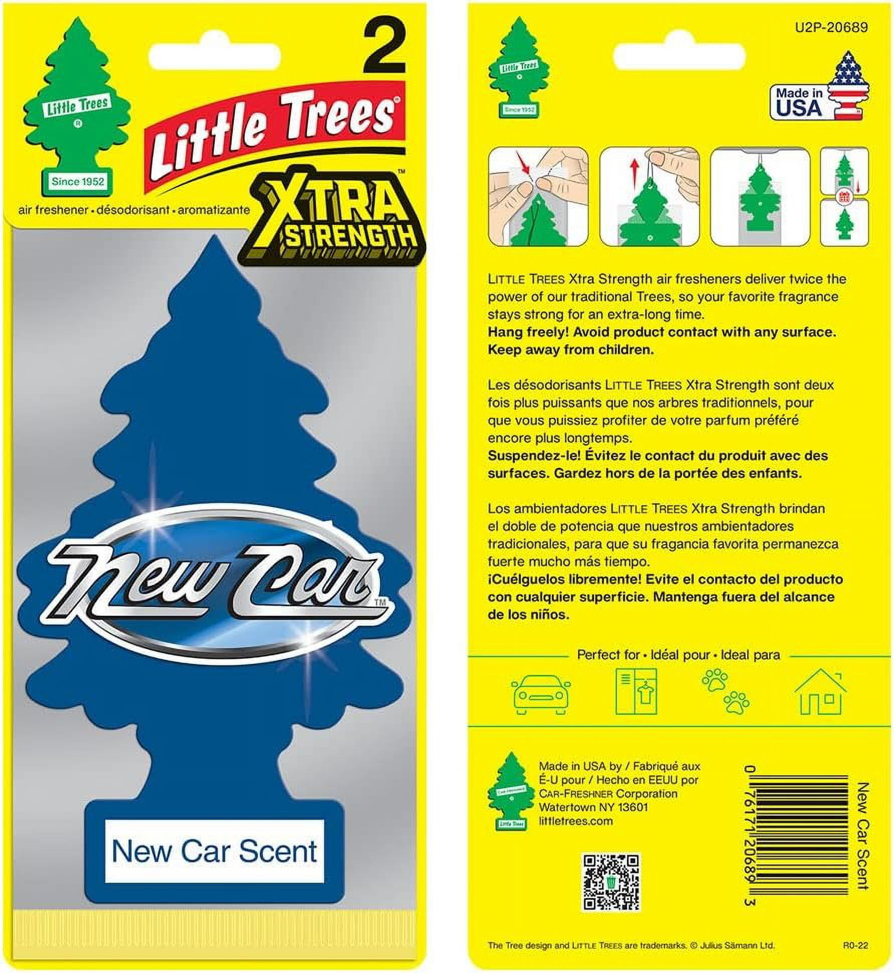 LITTLE TREES Car Air Freshener | Xtra Strength Provides Long-Lasting Scent for Auto or Home | Extra Boost of Fragrance | New Car Scent, 24 Air Fresheners