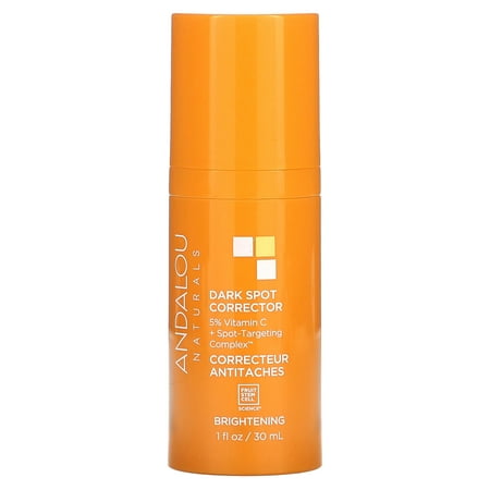 Andalou Naturals Dark Spot Corrector, Brightening Face Serum, 1 Oz