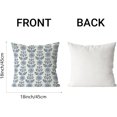 thumbnail image 6 of Floral Pillow Covers 18x18 Set of 2 Indigo with White Small Flower Buds Throw Pillow Cases Decorations Square Cushion Covers for Bed Chair Sofa Couch, 6 of 6