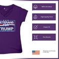 thumbnail image 6 of Veterans for Trump Make America Great Again Women's V-Neck T-shirt MAGA President 2024 Vote Red USA Take America Back Tee, 6 of 7