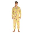 thumbnail image 3 of FORMRS Onesies Pajama for Adults Unisex Hoodie Winter Jumpsuit One Piece Sleepwear, Sizes S-2XL, Yellow Stars, 3 of 7