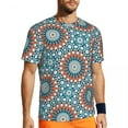 thumbnail image 2 of T Shirt For Men Vintage Mandala Art Funky Painted Medallion Hip Hop Sports Short Sleeve Quick Dry Ts, 2 of 7