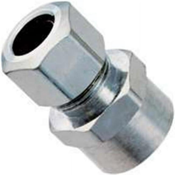 Plumb Pak PP79PCLF Tube Adapter, 1/2 x 3/8 in, Sweat x Compression, Chrome