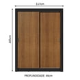 thumbnail image 3 of Ropero Closet Madesa Dallas Plus 2 Puertas Corredizas 4 Cajones Negro/Marrón, 3 of 5
