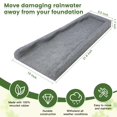 thumbnail image 2 of Caucho antisalpicaduras Rubber Downspout Splock, paquete de 2 canaletas para lluvia, color gris, 2 of 7