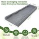 thumbnail image 2 of Caucho antisalpicaduras Rubber Downspout Splock, paquete de 2 canaletas para lluvia, color gris, 2 of 7