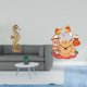 thumbnail image 2 of Escultura de resina de gato dorado, adorno de reloj para oficina, dormitorio, sala de estar, armario, chimenea, decoración del hogar para niños, colga, 2 of 8