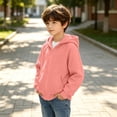 thumbnail image 5 of MexChoioe Boys and Girls Zip Up Hoodie Long Sleeve Hooded Sweatshirt Relaxed Cut Pockets Fall Winter Daily Wear Hooded Zip Jacket for kids, 5 of 7