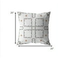 thumbnail image 5 of 26â€ White Floral Indoor Outdoor Throw Pillow, 5 of 5