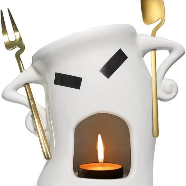 Naiovety Juego de tazas de chocolate personalizadas que incluye tazas para fondue y tazas de cerámica perfectas para queso y chocolate. Utensilios de cocina Blanco 19*14*10