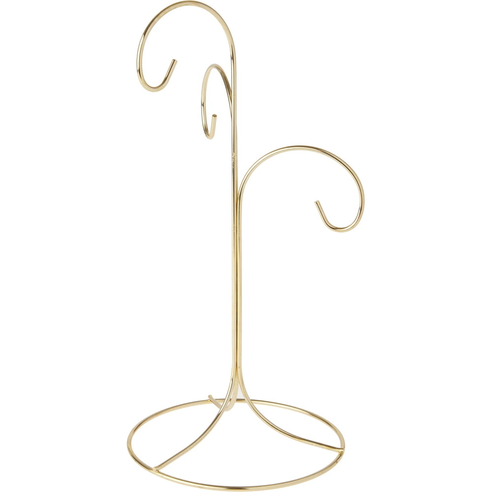 Bard's 3 Tiered Goldtoned Ornament Stand Tree, 10.75" H x 5.125" W x 5