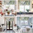 thumbnail image 5 of Palm Leaf Farmhouse Short Window Curtain Valances, Green Tropical Plant Summer Botanical Rod Pocket Kitchen Valances for Living Room Bedroom Bathroom Cafe 60" x 18", 5 of 8