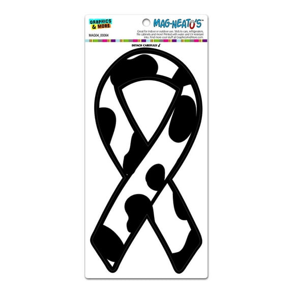 Cows Print Beef Support Awareness Ribbon MAG-NEATO'S(TM) Car/Refrigerator Magnet