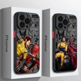 thumbnail image 2 of Funda de teléfono mate transparente de Marvel Deadpool y Lobezno para Apple iPhone 16, 15, 14, 13, 12, 11 pro Max, 13, 12 Mini, XS, XR, X, 7, 8 plus, 2 of 5