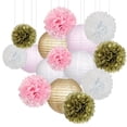 thumbnail image 2 of HaoXun 15 Pcs Round Hanging Paper Lanterns Decorations - Multicolor Paper Party Decor for Rustic, Wedding, Birthday Parties, 2 of 6