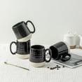 thumbnail image 5 of Coffee Mugs Set of 4, 15 oz Ceramic Coffee Cups with Comfortable Handle, Large Tea Cups for Coffee, Soup, Latte, Mug Set Gift for Wedding, Microwave and Dishwasher Safe, White, 5 of 6