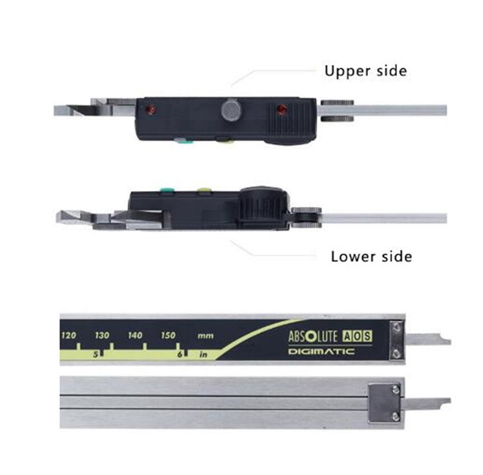 Caliper Digital LCD Vernier Calipers 8 Inch 200mm 500-197-20 Electronic Gauge Stainless Steel Measuring Tools ,Easy to Operate