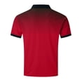 thumbnail image 3 of LRGSHF Men's Summer Polo Shirts Short Sleeve Golf Daily Pullover Slim Fit Gradient Print Tops With Chest Pocket Red M, 3 of 5