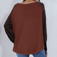 thumbnail image 4 of Puntoco moda mujer Casual manga larga cuello redondo Patchwork señoras tops sudaderas Puntoco Puntoco-6063, 4 of 6