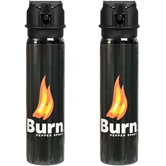 Burn Pepper Spray for Self Defense Max Strength Heavy Duty - 3.7 fl oz 2 Pack