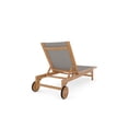 thumbnail image 6 of Elie Teak Outdoor Reclining Sunlounger in Taupe with Wheels, 6 of 6