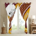 thumbnail image 4 of Football City 30%-50% Blackout Curtains American Football Curtains & Drapes Birthday Gifts for Men Kids Sports Football Fans Curtains Geometry Striped Window Curtains 52''Wx63''L(Washington), 4 of 6