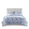 thumbnail image 2 of Intelligent Design Christa Full/Queen Floral Striped Duvet Comforter Sets in Blue, 2 of 12