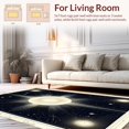 thumbnail image 2 of ODIKA 8'x10' Machine Washable Non-Slip Area Rug, Celestial Starburst with Radiant Symmetrical Points and Pewter Details High Traffic Rug, Gold, 129834, 2 of 7