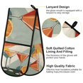thumbnail image 2 of Yayeee Double Oven Mitt Kitchen Heat Resistant Baking 35" x7" Quilted Glove, Mid Century Orange Juice, 2 of 6