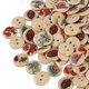 thumbnail image 4 of 100 Uds. Botones de madera con impresión mixta, 2 agujeros, botones de madera decorativos redondos para costura artesanal, Color de registro, dibujos animados de animales del bosque, 4 of 5