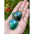 thumbnail image 5 of Malachite Gemstone Hearts, Polished Malachite Puffy Hearts, Malachite Palm Stone, Malachite Heart (2 Hearts）, 5 of 8