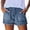 Dark Blue, variant on Jean Shorts Women Lounge High Waisted Jean Shorts Pull On Plus Size Drawstring Beach Shorts with Pockets, Pink M