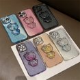 thumbnail image 2 of Bling Glitter Flow Sand Kitty Cat Funda Para iphone 14 13 12 Pro MAX 14 7 8 Plus XR X XS Luxury 6D Plating Casing Silicona Suave Brillante Lente Proteger Cubierta, 2 of 4